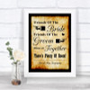 Western Friends Of The Bride Groom Seating Personalized Wedding Sign
