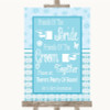 Winter Blue Friends Of The Bride Groom Seating Personalized Wedding Sign
