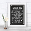 Chalk Sketch Grab A Bag Candy Buffet Cart Sweets Personalized Wedding Sign