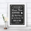 Chalk Style Guestbook Advice & Wishes Gay Personalized Wedding Sign