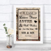 Vintage Guestbook Advice & Wishes Gay Personalized Wedding Sign