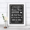 Chalk Style Guestbook Advice & Wishes Lesbian Personalized Wedding Sign