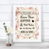 Vintage Roses Guestbook Advice & Wishes Lesbian Personalized Wedding Sign