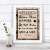 Vintage Guestbook Advice & Wishes Lesbian Personalized Wedding Sign