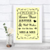 Yellow Guestbook Advice & Wishes Lesbian Personalized Wedding Sign