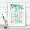 Green Rustic Wood Guestbook Advice & Wishes Mr & Mrs Personalized Wedding Sign