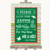 Red & Green Winter Guestbook Advice & Wishes Mr & Mrs Personalized Wedding Sign