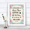 Vintage Shabby Chic Rose Guestbook Advice & Wishes Mr & Mrs Wedding Sign