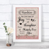 Pink Shabby Chic Hankies And Tissues Personalized Wedding Sign