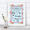 Shabby Chic Floral Hankies And Tissues Personalized Wedding Sign