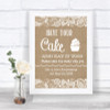 Burlap & Lace Have Your Cake & Eat It Too Personalized Wedding Sign