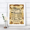 Autumn Vintage I Love You Message For Mum Personalized Wedding Sign