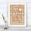 Brown Winter I Love You Message For Mum Personalized Wedding Sign