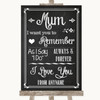 Chalk Sketch I Love You Message For Mum Personalized Wedding Sign