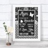 Chalk Winter I Love You Message For Mum Personalized Wedding Sign
