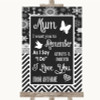 Chalk Winter I Love You Message For Mum Personalized Wedding Sign