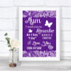 Purple Burlap & Lace I Love You Message For Mum Personalized Wedding Sign