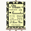 Yellow Damask I Love You Message For Mum Personalized Wedding Sign