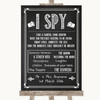 Chalk Sketch I Spy Disposable Camera Personalized Wedding Sign