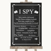 Chalk Style I Spy Disposable Camera Personalized Wedding Sign