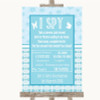 Winter Blue I Spy Disposable Camera Personalized Wedding Sign