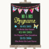 Bright Bunting Chalk Important Special Dates Personalized Wedding Sign