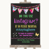 Bright Bunting Chalk Instagram Photo Sharing Personalized Wedding Sign