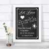 Chalk Style Let Love Sparkle Sparkler Send Off Personalized Wedding Sign