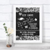 Dark Grey Burlap & Lace Let Love Sparkle Sparkler Send Off Wedding Sign