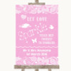 Pink Burlap & Lace Let Love Sparkle Sparkler Send Off Personalized Wedding Sign