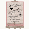 Pink Shabby Chic Let Love Sparkle Sparkler Send Off Personalized Wedding Sign