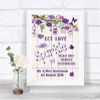 Purple Rustic Wood Let Love Sparkle Sparkler Send Off Personalized Wedding Sign