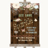 Rustic Floral Wood Let Love Sparkle Sparkler Send Off Personalized Wedding Sign