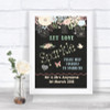 Shabby Chic Chalk Let Love Sparkle Sparkler Send Off Personalized Wedding Sign