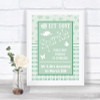 Winter Green Let Love Sparkle Sparkler Send Off Personalized Wedding Sign