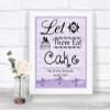 Lilac Shabby Chic Let Them Eat Cake Personalized Wedding Sign