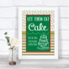 Red & Green Winter Let Them Eat Cake Personalized Wedding Sign