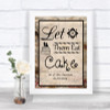 Vintage Let Them Eat Cake Personalized Wedding Sign