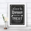 Chalk Style Love Is Sweet Take A Treat Candy Buffet Personalized Wedding Sign