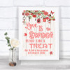 Coral Rustic Wood Love Is Sweet Take A Treat Candy Buffet Wedding Sign