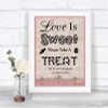 Pink Shabby Chic Love Is Sweet Take A Treat Candy Buffet Wedding Sign