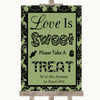 Sage Green Damask Love Is Sweet Take A Treat Candy Buffet Wedding Sign