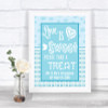 Winter Blue Love Is Sweet Take A Treat Candy Buffet Personalized Wedding Sign
