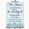 Blue Shabby Chic Loved Ones In Heaven Personalized Wedding Sign