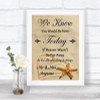 Sandy Beach Loved Ones In Heaven Personalized Wedding Sign