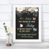 Shabby Chic Chalk Loved Ones In Heaven Personalized Wedding Sign