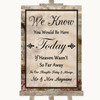 Vintage Loved Ones In Heaven Personalized Wedding Sign