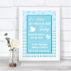 Winter Blue Loved Ones In Heaven Personalized Wedding Sign