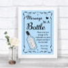 Blue Message In A Bottle Personalized Wedding Sign