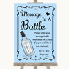 Blue Message In A Bottle Personalized Wedding Sign